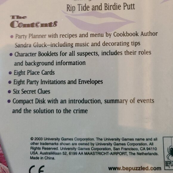 MURDER MYSTERY DINNER PARTY LETHAL BOARD GAME BY UNIVERSITY GAMES VTG 2003 - Picture 8 of 9